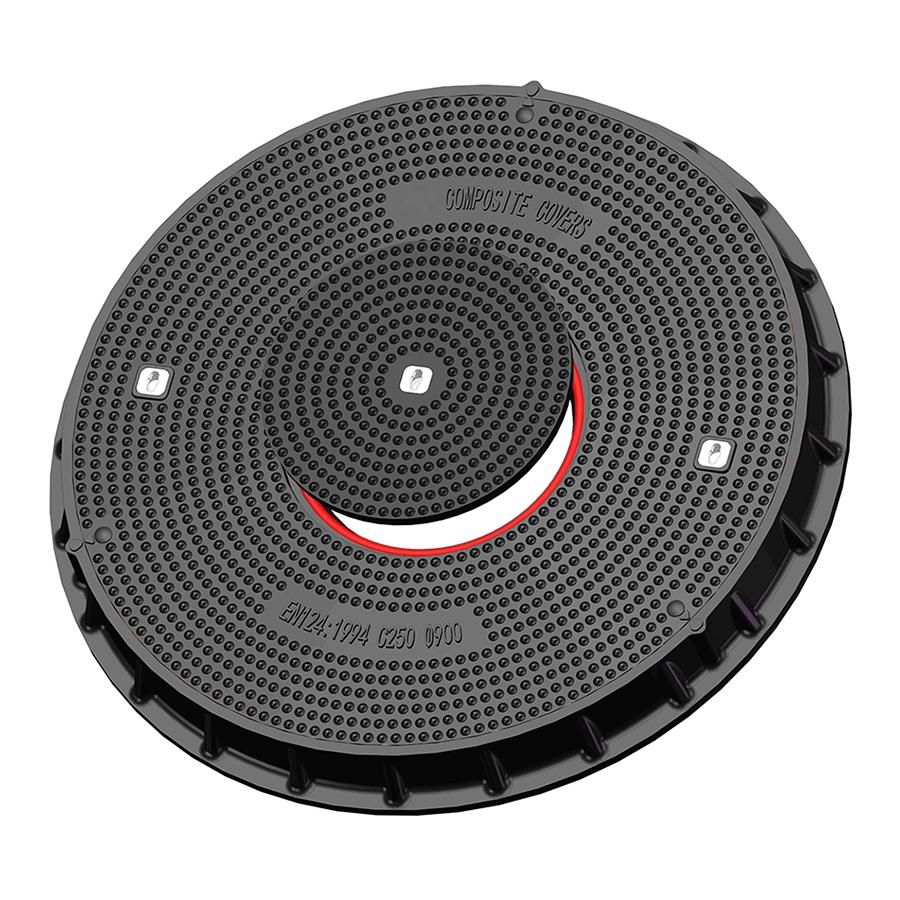 غطاء 900مم D400 مع فتحة تفتيش وإطار